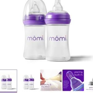 Purple Baby Feeding Bottles - Pack of 2